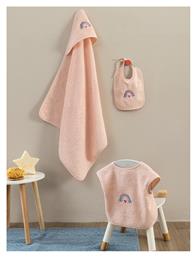 Βρεφικό Σετ Λουτρού με Κουκούλα Joia Ροζ Palamaiki