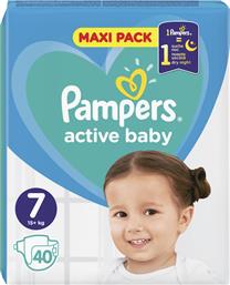 Pampers Active Baby Πάνες με Αυτοκόλλητο No. 7 για 15+kg 40τμχ