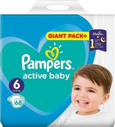 Pampers Active Baby No 6 (13-18kg) Giant Box 68τμχ από το Pharm24