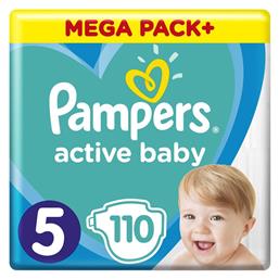 Active Baby Πάνες με Αυτοκόλλητο No. 5 για 11-16kg 110τμχ Pampers από το Pharm24