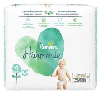 Harmonie Πάνες με Αυτοκόλλητο No. 4 για 9-14kg 28τμχ Pampers