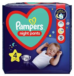 Night Pants Πάνες Βρακάκι No. 4 για 9-15kg 25τμχ Pampers