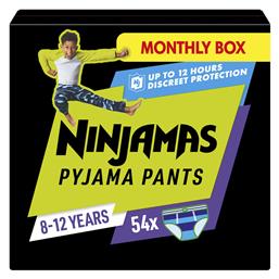 Ninjamas Boy Πάνες Βρακάκι για 27-43kg 54τμχ Pampers