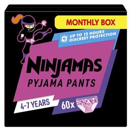 Ninjamas Girl Πάνες Βρακάκι για 17-30kg 60τμχ Pampers από το e-Fresh