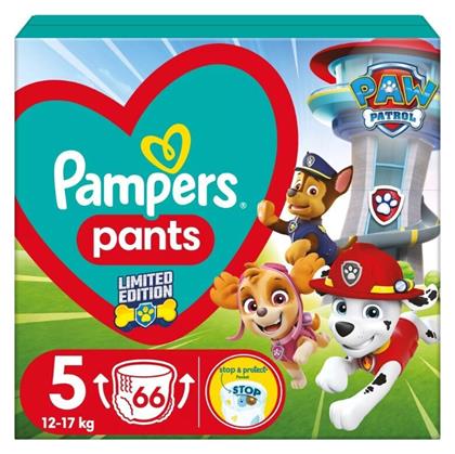 Paw Patrol Πάνες Βρακάκι No. 5 για 12-17kg 66τμχ Pampers