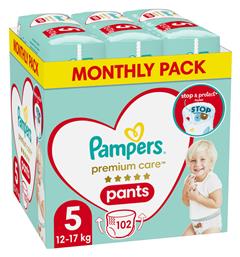 Premium Care Monthly Pack Πάνες Βρακάκι No. 5 για 12-17kg 102τμχ Pampers από το e-Fresh