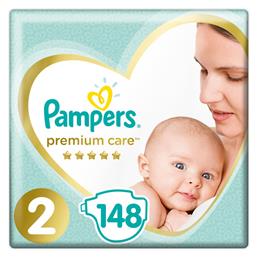 Premium Care Πάνες με Αυτοκόλλητο No. 2 για 4-8kg 148τμχ Pampers