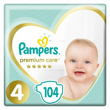 Premium Care Πάνες με Αυτοκόλλητο No. 4 για 8-14kg 104τμχ Pampers από το Pharm24