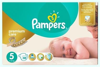 Premium Care Πάνες με Αυτοκόλλητο No. 5 για 11-18kg 88τμχ Pampers από το Pharm24