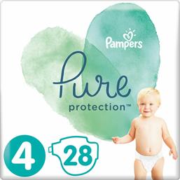 Pampers Πάνα με Αυτοκόλλητο Pure Protection No. 4 για 9-14kg 28τμχ από το Pharm24