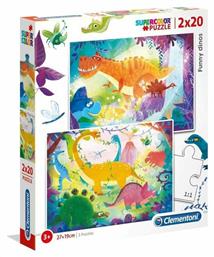 Παιδικό Puzzle Funny Dinos 20pcs για 3+ Ετών Clementoni από το BlablaToys