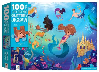 Παιδικό Puzzle Mermaids Glittery 100pcs για 5+ Ετών Hinkler