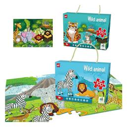 Παιδικό Puzzle Wild Animal για 3+ Ετών 100pcs (Διάφορα Σχέδια) 1τμχ από το Filinda