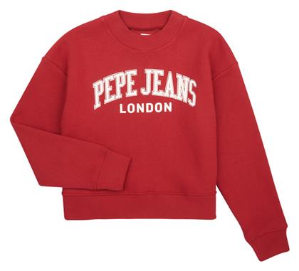 Παιδικό Φούτερ Cropped Μπορντό Pepe Jeans από το Spartoo