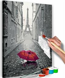 Πίνακας για να τον ζωγραφίζεις - Paris (Red Umbrella) 40x60 - Διαστάσεις (εκατ)Μήκος: 40 Ύψος: 60 - Polihome