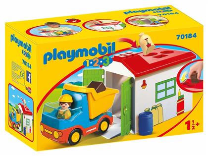 123 Φορτηγό με Γκαράζ για 1.5 ετών Playmobil