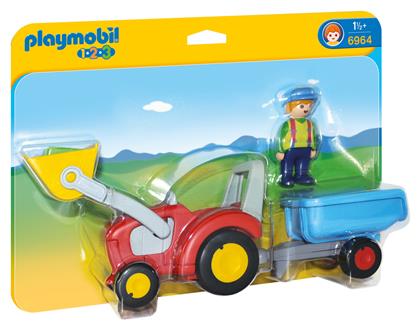 123 Τρακτέρ με ρυμουλκούμενο για 1.5+ ετών Playmobil από το BlablaToys