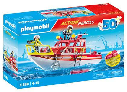 Action Heroes Πυροσβεστικό Σκάφος Διάσωσης για 4-10 ετών Playmobil