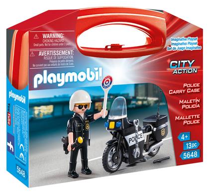 City Action Αστυνόμος με Μοτοσικλέτα για 4 ετών Playmobil