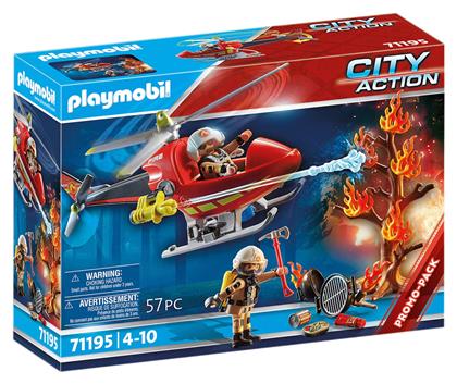 City Action Ελικόπτερο Πυροσβεστικής για 4-10 ετών Playmobil από το BlablaToys