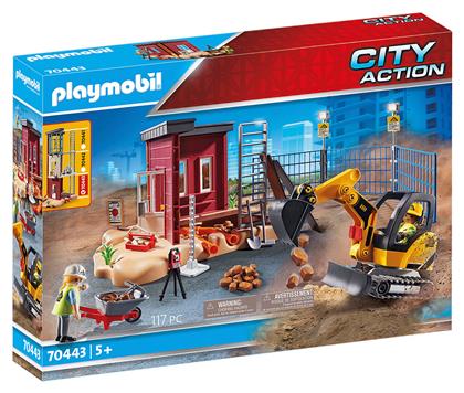 City Action Mini Excavator with Building Section για 5 ετών Playmobil