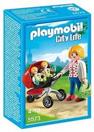 City Life Μαμά με Δίδυμα & Καροτσάκι για 4-10 ετών Playmobil από το BlablaToys