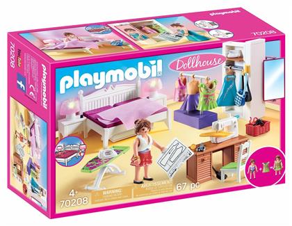 Dollhouse Υπνοδωμάτιο με Ατελιέ Ραπτικής για 4 ετών Playmobil