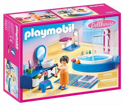 Dollhouse Πολυτελές Λουτρό με Μπανιέρα για 4+ ετών Playmobil από το BlablaToys