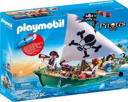 Playmobil Pirates: Πειρατικό Πλοιάριο με Υποβρύχιο Μοτέρ από το Moustakas Toys