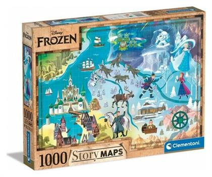 Puzzle Disney Maps Frozen 2D 1000 Κομμάτια - Clementoni