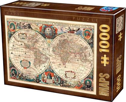 Puzzle Vintage Map 2D 1000 Κομμάτια από το Plus4u