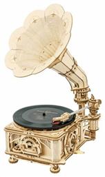 Παιχνίδι Κατασκευών Ξύλινo Classical Gramophone Ηλεκτρικό για Παιδιά 14+ Ετών Robotime