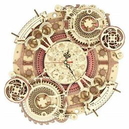 Παιχνίδι Κατασκευών Ξύλινo Zodiac Wall Clock για Παιδιά 14+ Ετών Robotime