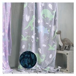 Κουβέρτα Fleece Dinoland 160x220εκ. Φωσφορίζουσα Grey Rythmos