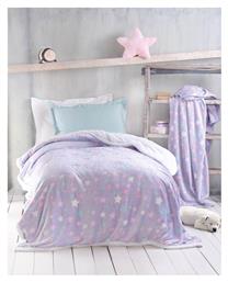 Κουβέρτα Fleece Starday 160x220εκ. Φωσφορίζουσα Lila Rythmos