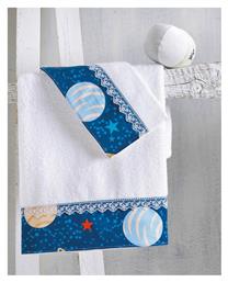 Σετ Βρεφικές Πετσέτες 2τμχ Space Odyssey Μπλε Βάρους 500gr/m² Rythmos