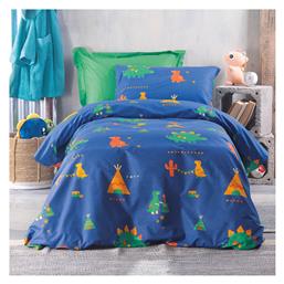 Tobias Σετ Παιδική Παπλωματοθήκη Μονή με Μαξιλαροθήκη Βαμβακερή Μπλε 160x250εκ. Rythmos