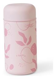 Βρεφικό Θερμός Φαγητού Leaves Ανοξείδωτο Dusty Pink 500ml Saro