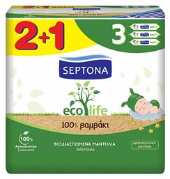 Ecolife Μωρομάντηλα χωρίς Οινόπνευμα & Parabens 3x60τμχ Septona από το e-Fresh