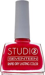 Seventeen Studio Rapid Dry Lasting Color Gloss Βερνίκι Νυχιών Quick Dry Κόκκινο 104 12ml