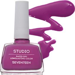 Seventeen Studio Rapid Dry Lasting Color Gloss Βερνίκι Νυχιών Quick Dry Μωβ 186 12ml