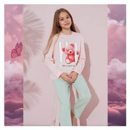 Παιδική Πιτζάμα Χειμωνιάτικη Βαμβακερή Ροζ Sexen