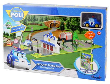 Robocar Poli Brooms Town Map Headquarter Silverlit