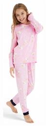Παιδική Πιτζάμα Χειμωνιάτικη Βαμβακερή Ροζ Siyah Inci