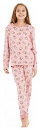 Παιδική Πιτζάμα Χειμωνιάτικη Βαμβακερή Ροζ Siyah Inci
