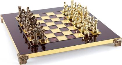 Σκάκι Ελληνορωμαϊκή Εποχή με Πιόνια Χρυσά-Μπρονζέ 28x28cm
