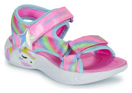 Παιδικά Πέδιλα με Σκρατς & Φωτάκια Ροζ Skechers