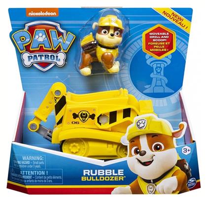 Παιχνίδι Μινιατούρα Paw Patrol για 3+ Ετών Rubble Bulldozer Vehicle with Pup Spin Master