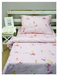 Παιδική Παπλωματοθήκη Βαμβακερή Μονή Home Cotton Feelings 30 Pink 170x250εκ. Sunshine