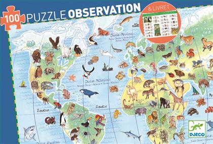 Παιδικό Puzzle Τα Ζώα του Κόσμου 100pcs για 5+ Ετών Djeco από το Ladopano